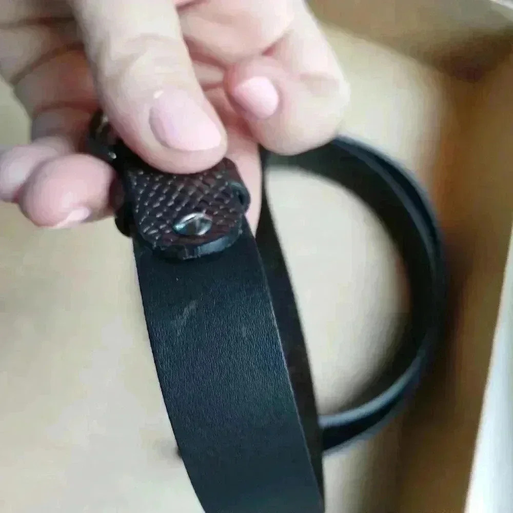 NWT Peserico exotic leather belt women sz 95 with dust bag - Picture 6 of 7